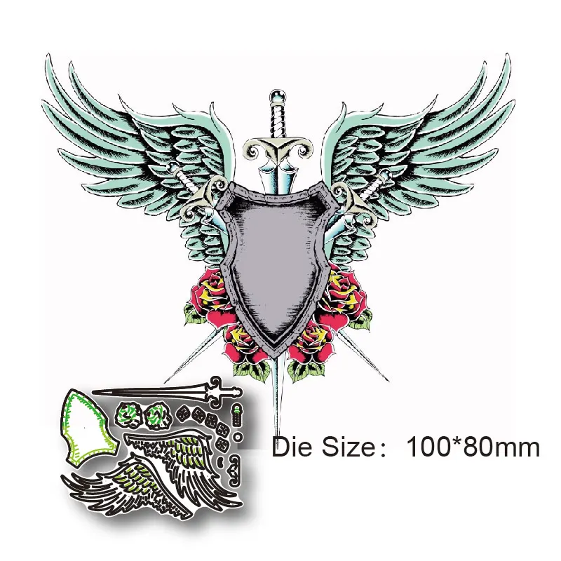 Панк шестеренка крылья металлическая режущая форма украшение фотография