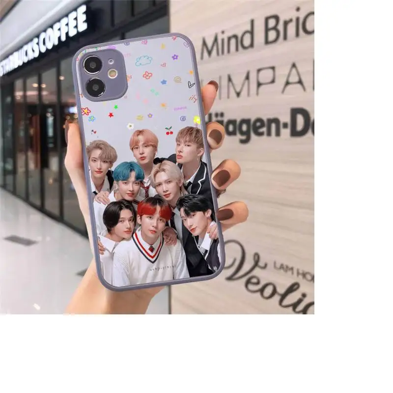 

South Korean Boys Team ateez Phone Case Matte Transparent for iPhone 7 8 11 12 s mini pro X XS XR MAX Plus cover funda