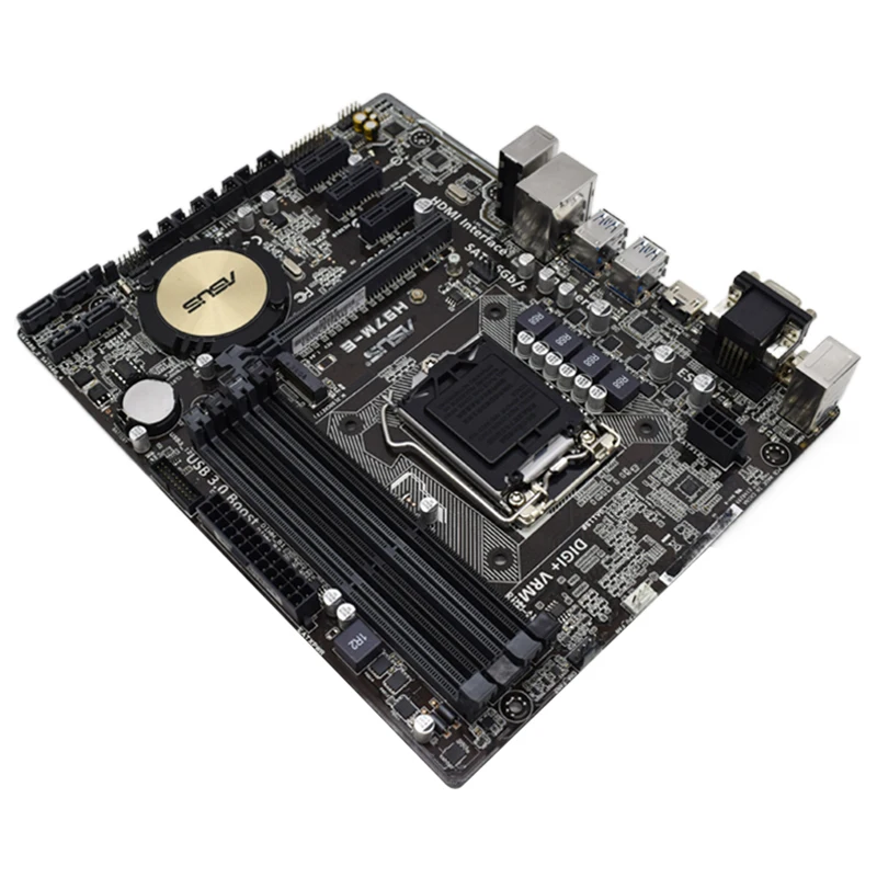 asus h97m e lga 1150 intel h97 desktop pc motherboard ddr3 16gb xeon e3 1280 v3 core i7 4790k 4770k cpus m 2 pci e 3 0 6×usb3 0 free global shipp