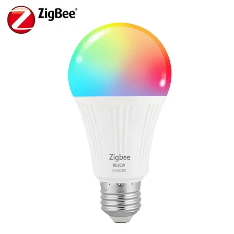 

Zigbee E27 Smart Lamp Led RGB Light smart home Dimmable Colorful Changing Tuya Smart Life Control work with Alexa Google Home