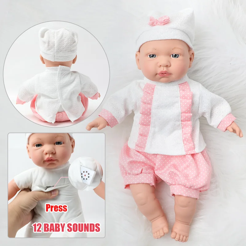 16 дюймов моделирование Bebe реборн силиконовая Реалистичная звук 40 5 см кукла