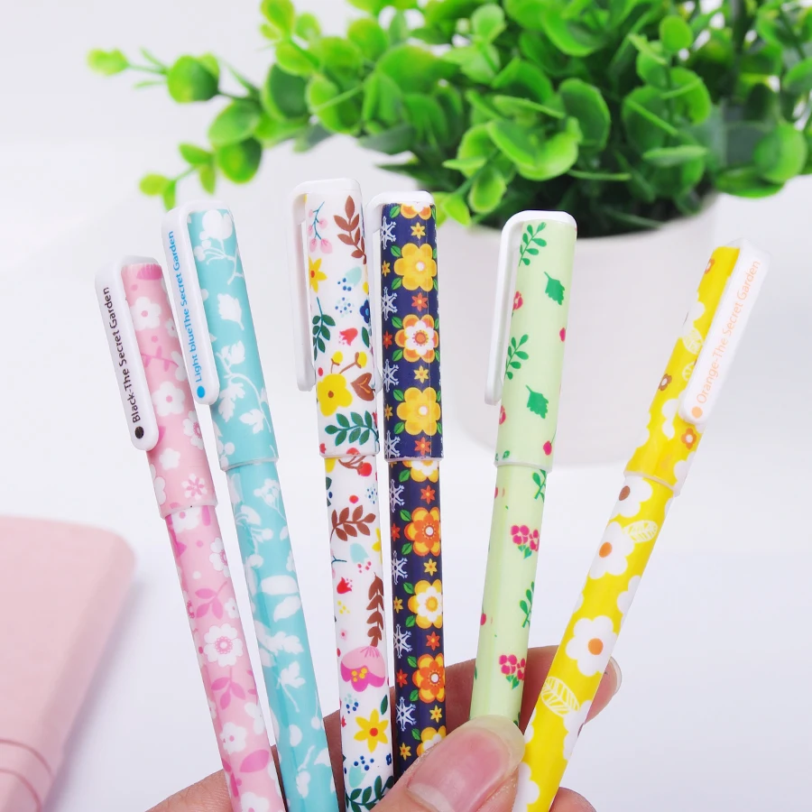 Цветная мультяшная креативная гелевая ручка 6 цветов специальные канцелярские