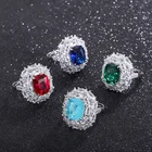 QTT новейшие модные квадратные циркониевые кольца уникальный стиль обручальные кольца для женщин кольцо ювелирные изделия Подарок на годовщину