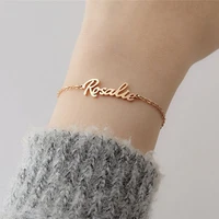 personalized name bracelets for women stainless steel charms bracelet handmade jewellery custom name bracelet bff pulseras mujer