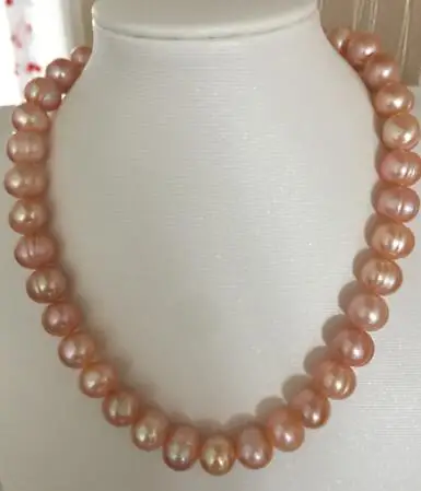 

10-11mm south sea baroque gold pink pearl necklace 18inch 14k