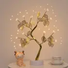 Светодиодный светильник в виде дерева, Рождественское украшение, Сказочная атмосфера, настольная лампа для дома, спальни, рядом вечерние, новый год, праздник, USBбатарея