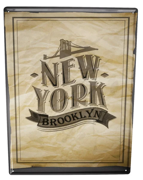 

Tin Sign Globetrotter Brooklyn