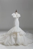 jusere strapless bridal dress mermaid wedding dress bridal gown mermaid lace floral dress with long train