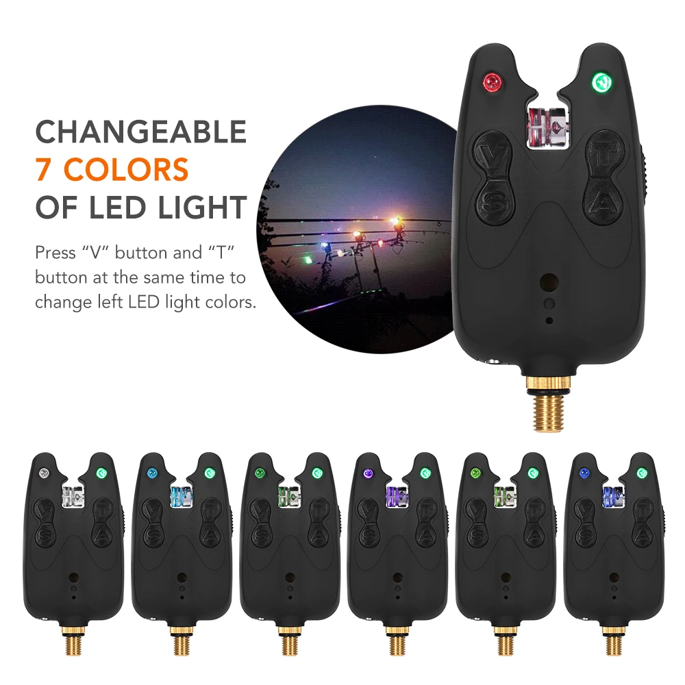 

Lixada Wireless Fishing Alarm Fishing Bite Alarms Set Fishing Receiver Sound Alert Kit Led Alarm Indicator with Portable Case
