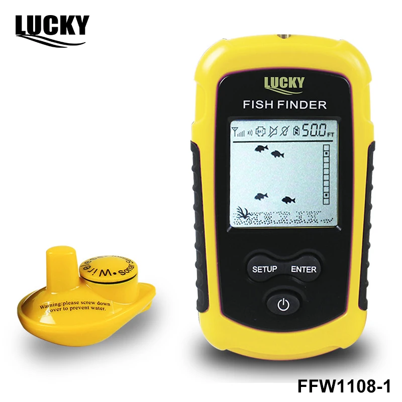Портативный эхолот LUCKY FFCW1108 1 и FFW1108 беспроводной для поиска рыбы на глубине