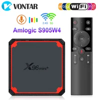 ТВ-приставка VONTAR X96 Mini Plus, Android 9,0, четырехъядерный процессор Amlogic S905W4, поддержка Wi-Fi 1080P 4K, голосовой медиаплеер Google