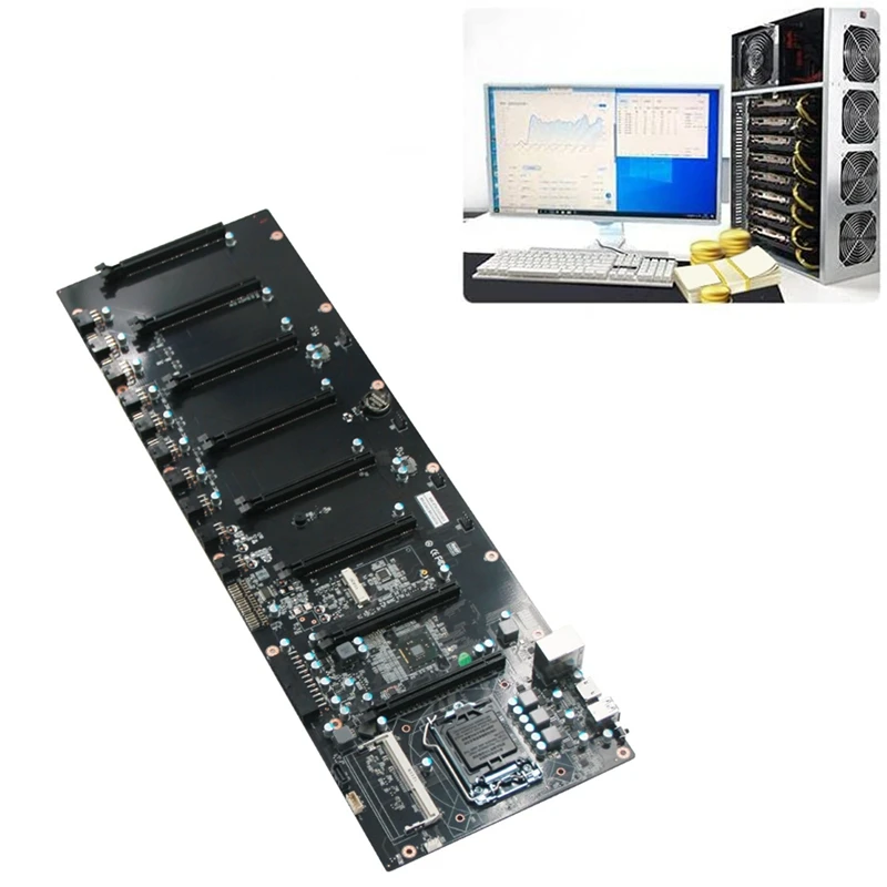 Материнская плата B85 BTC для майнинга DDR3 ОЗУ разъем 8xpcie X16 поддержка ЦП LGA1150 4-го I3 I5