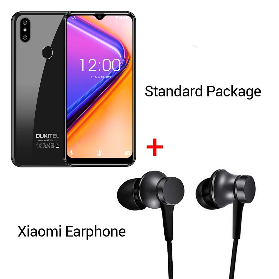 Black N Earphone Мобильный телефон OUKITEL C15 Pro+ 6,088 ''19:9 Android 9,0 Pie 3 ГБ 32 ГБ MT6761 с каплями отпечатков пальцев для распознавания лица 5G WiFi 4G - Цвет: Black N Earphone