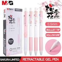 mg sakura gel pen 0 5mm super comfort refill black blue red ink gel pen air cushion grip school pens stationery
