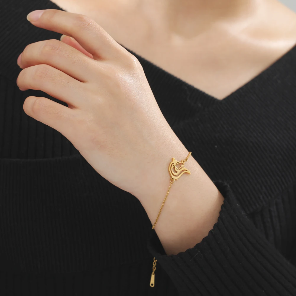 браслеты на руку женкие Teamer Браслет с волком викингов для женщин звено цепи из