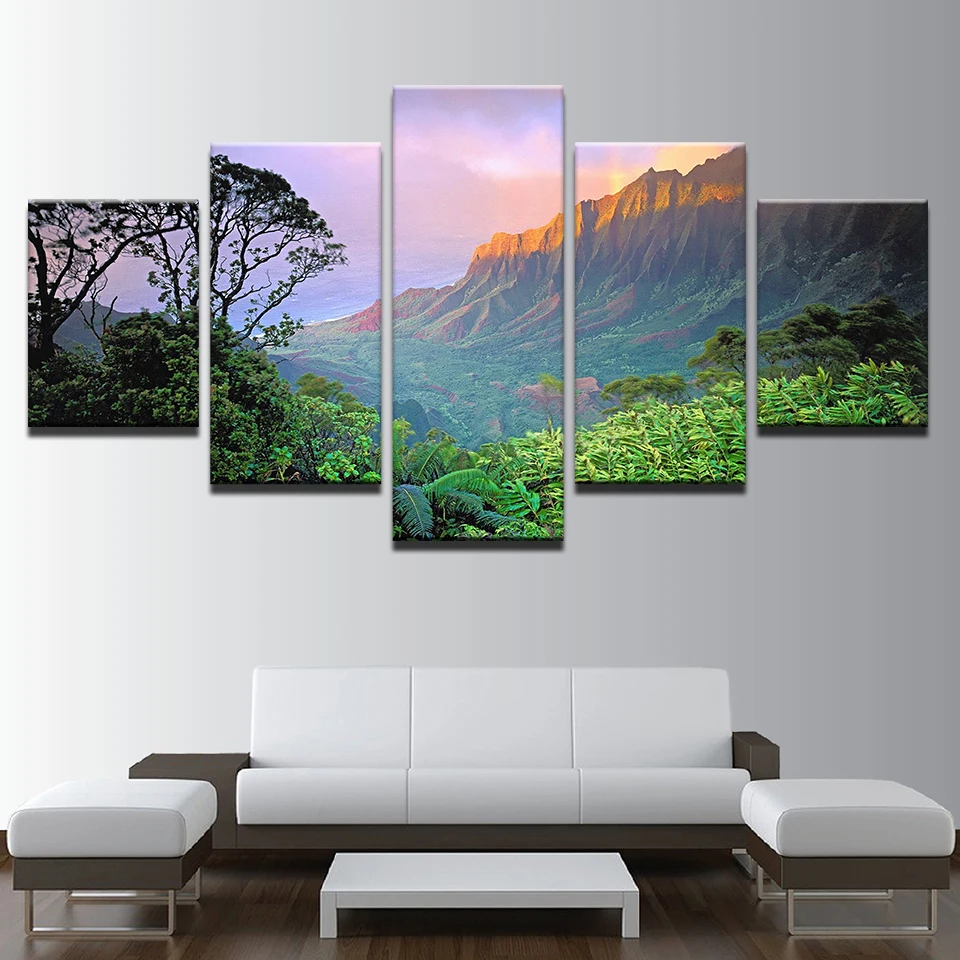 Картина на холсте для гостиной 5 шт. | Живопись и каллиграфия