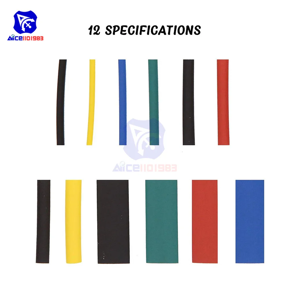 530 шт. термоусадочные трубки разнообразные полиолефиновые 2:1 | Электронные