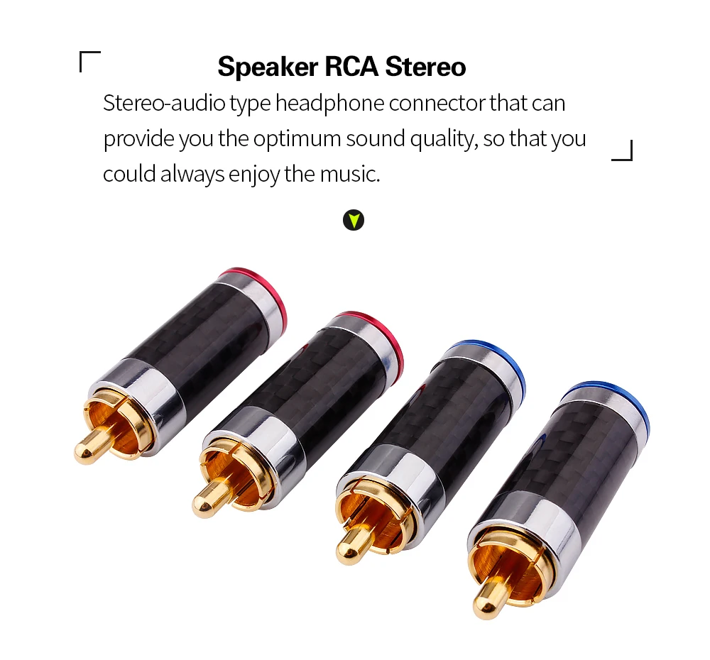 YYAUDIO разъем RCA штекер из углеродного волокна позолоченный штекер HiFi аудио разъем динамик RCA разъем адаптер припой провода RCA Termina