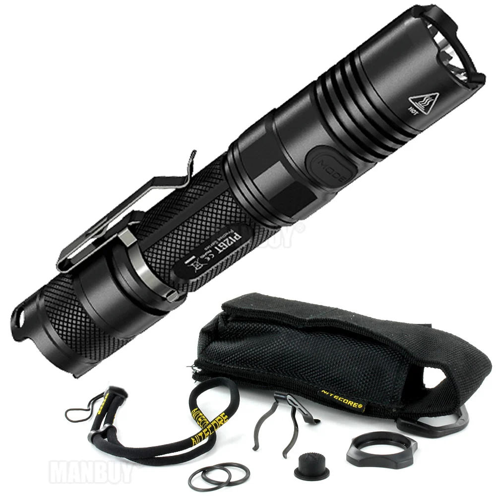 NITECORE 1000 LMs CREE XP L HI V3 LED P12GT тактический фонарь без аккумулятора 18650 супер яркий для