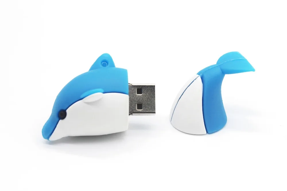 Usb флеш-накопитель POWEONE с мультяшным дельфином, 4 ГБ, 8 ГБ, с животным, 16 ГБ, 32 ГБ, 64 ГБ, флешка, USB 2,0, флеш-карта, u-диск, флеш-накопитель