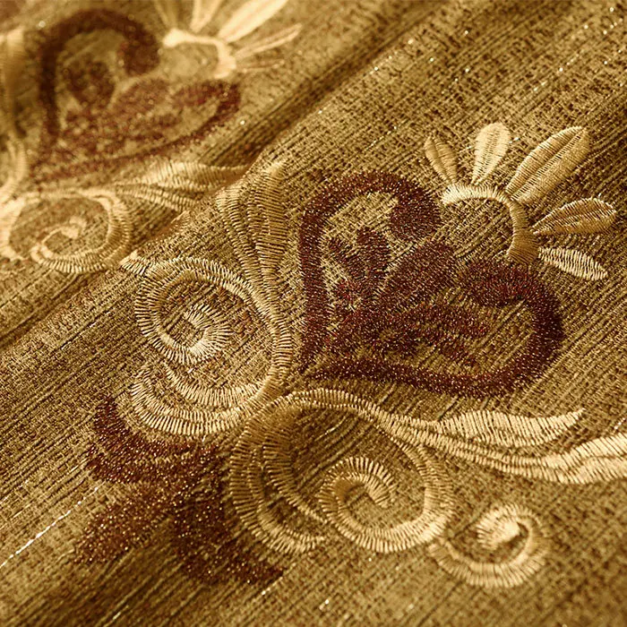 Нежные коричневые вышитые декоративные шторы для гостиной занавески в комнату