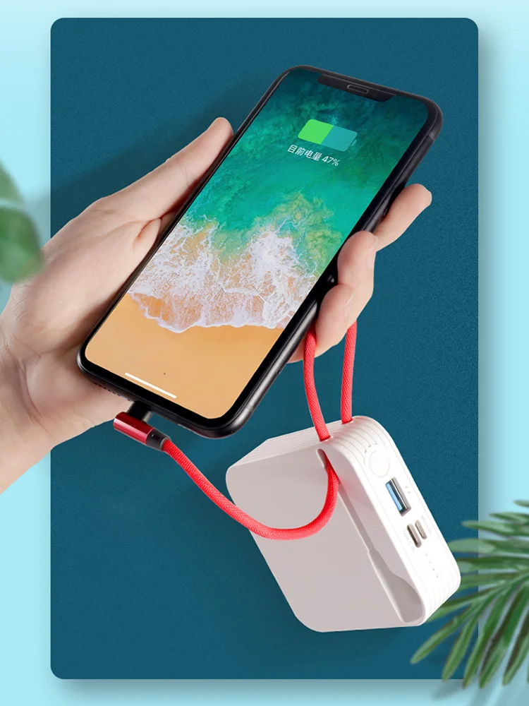 10000 мАч Внешний аккумулятор милый внешний для Мобильный телефон тонкий iPhone12 Xiaomi