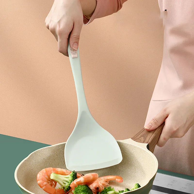 Силиконовые деревянные тернер ложка для супа шпатель Щетка скребок макаронные