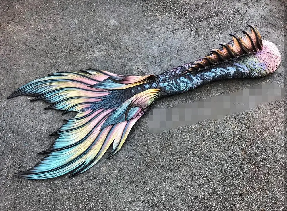 Black Pearl Mermaid Tail: Big Kids, Adults, Women, Men - Mermaid Tail with Flipper for Beach Costumes and Swimsuits image 2