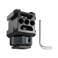 camera bracket cold shoe mount microphone tripod triple adapter audio recorder non slip flash light 14 inch thread portable