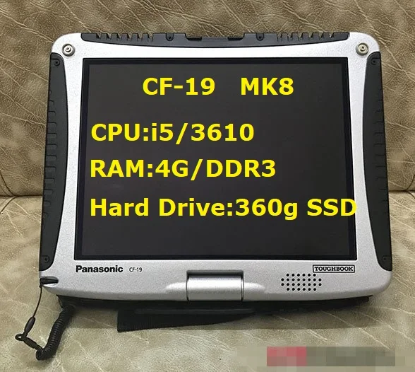 Б/у Panasonic Полностью прочный Toughbook Cf-19 планшет CF19 компьютер MK5 MK6 MK7 MK8 Intel Core i5 4 ГБ/8 ГБ Ram Windows 10 или Win 7 - Цвет: Серый