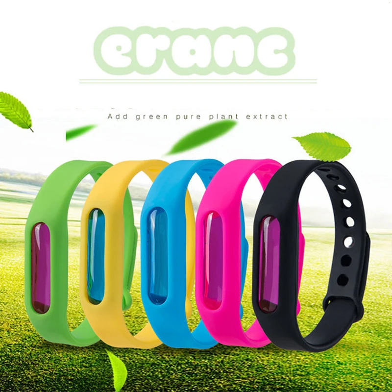 

Silicone Anti-Mosquito Pest Insect Repellent Wristband Wrist Band Bracelet For Kids Mosquito Repellent Liquid Random Color Hot