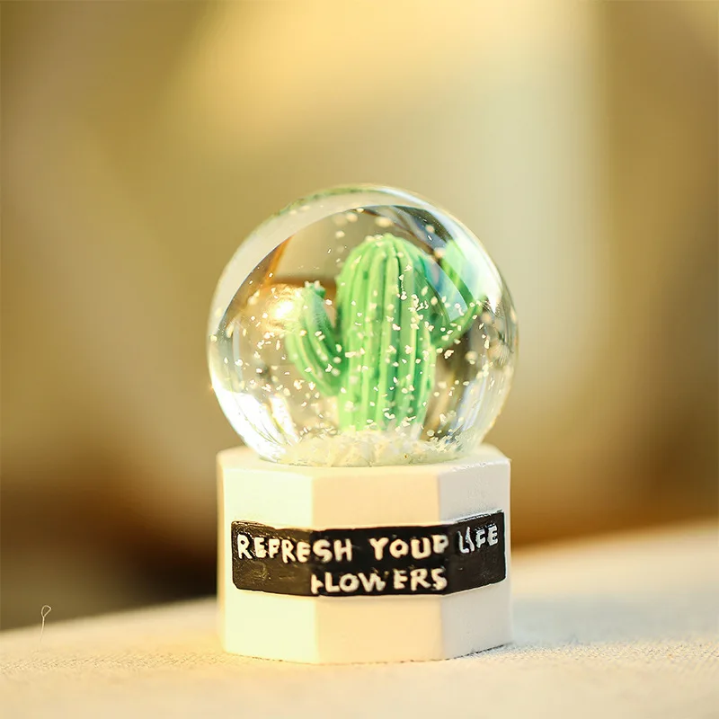 Мультфильм зеленый завод хрустальный шар Смола украшения детский подарок на