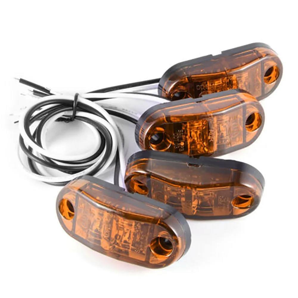 

2 Diode Side Marker Light 2.5\" Oval 2.5\\\" 20PCS Amber LED Lamp Light