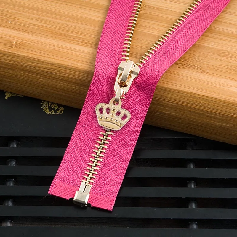 roseredgold85cm 1 шт. 85 см 120 см 5# Корона металлическая молния экологически чистое открытое пальто куртки застежки-молнии для шитья одежды молнии DIY ремесло KY964 - Цвет: roseredgold85cm
