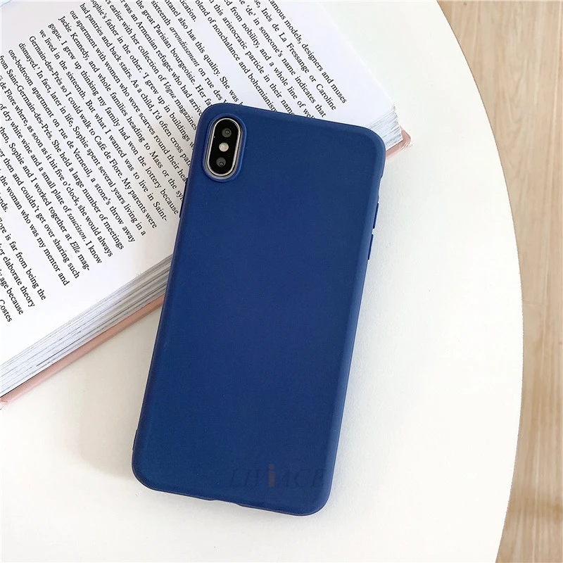 navy Мягкий ТПУ чехол для xiaomi redmi note 8 7 note8 pro 8a 7a 8T цветной Матовый ультратонкий силиконовый чехол на заднюю панель для xiomi redmi note 8 - Цвет: navy