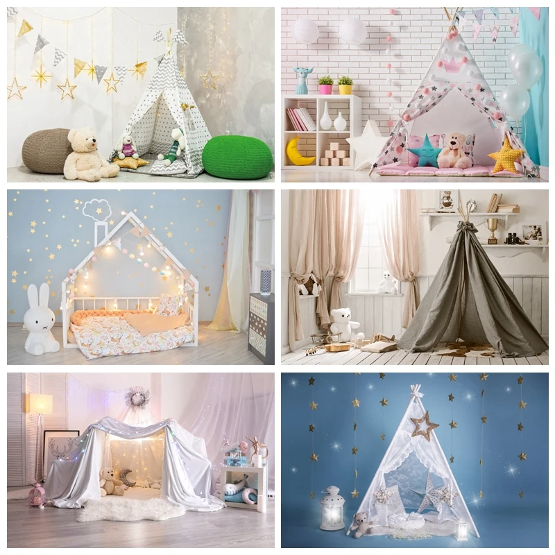 Yeele фотосессия детский Портрет фон интерьер палатка игрушки День рождения