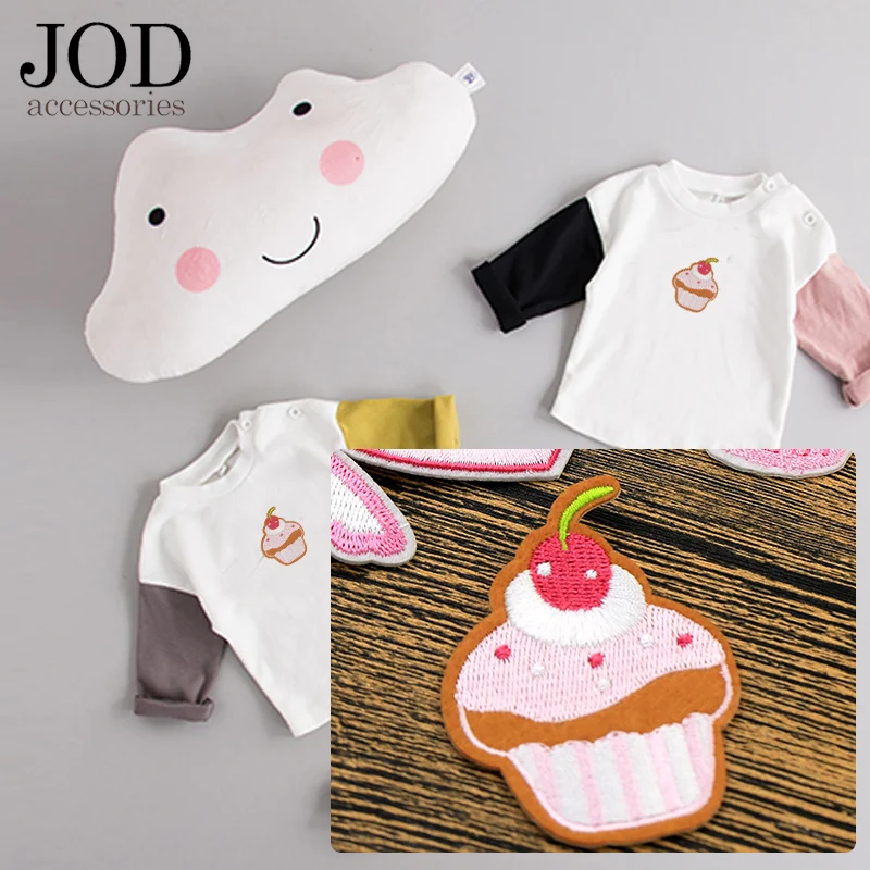 Нашивка для торта с розовым сердцем нашивки в полоску одежды вышитые девочек