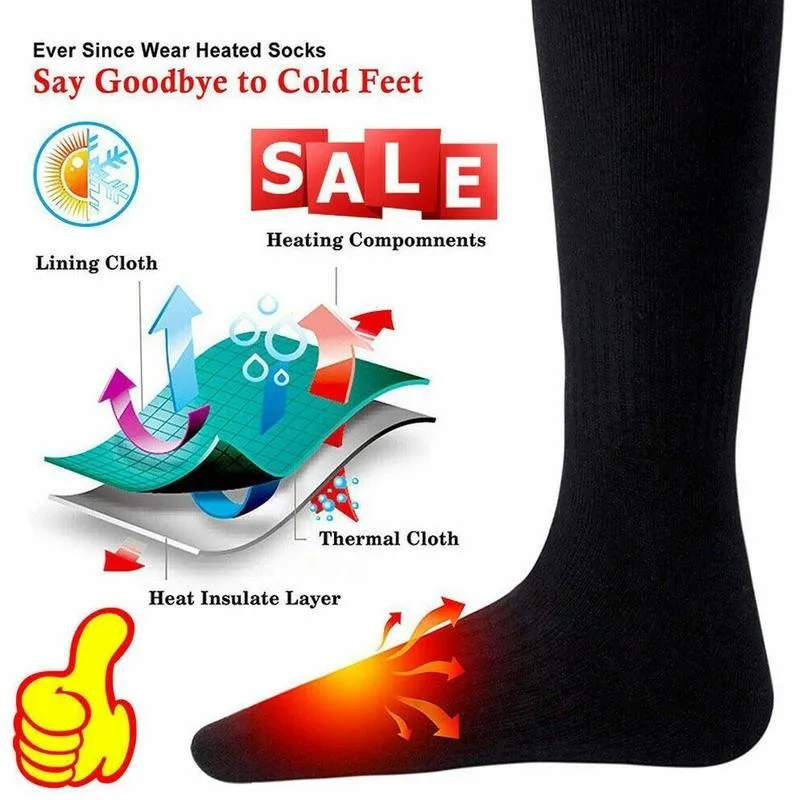 

Electric Heated Socks With Battery Case Cotton Winter Foot Warmer For Men Women Outdoor Skiing Cycling Electric Heated Socks