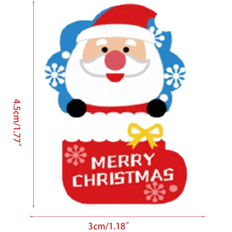 

10 Sheets Merry Christmas Stickers Cartoon Adhesive Label for Envelope DIY Decor