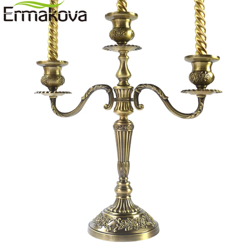 ERMAKOVA 3/5 держатель для бронзовая свеча Ретро канделябр металлический