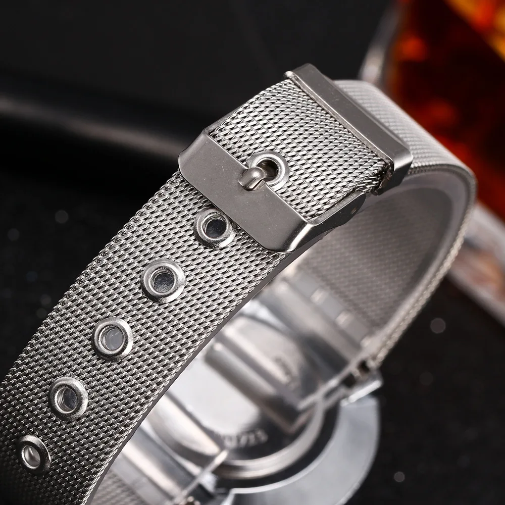

Fashion Trend Couple Quartz Watch Creative Personality Rotating Dial Mesh Strap Watch fashion