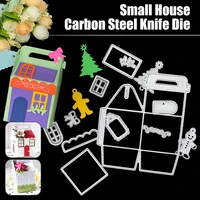 christmas house metal cutting dies houses boxes gift template diy crafts scrapbooking card album photo making embossing