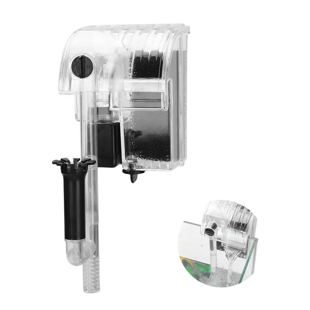 

Filter Wall-Mounted Waterfall Filter External Filter Fish Tank Oxygen Pump Small Turtle Tank Filter Cotton Oil Film Treatment
