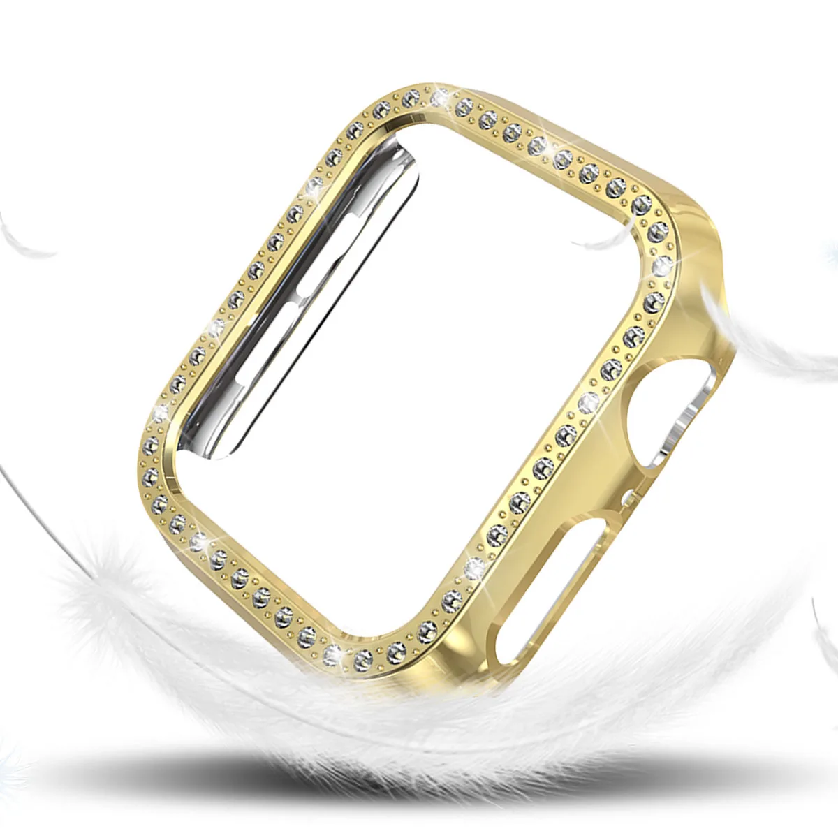 Hard PC Watch Case For Apple Series 4 Diamond Protective Cover 40mm 44mm Bumper | Наручные часы