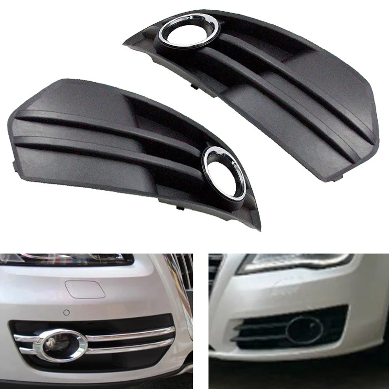 

Chromium Plating Front Bumper Fog Lights Lamp Grille Set Lower Fog Light Grille for - Q5 09-12 8R0307681A 8R0307682A