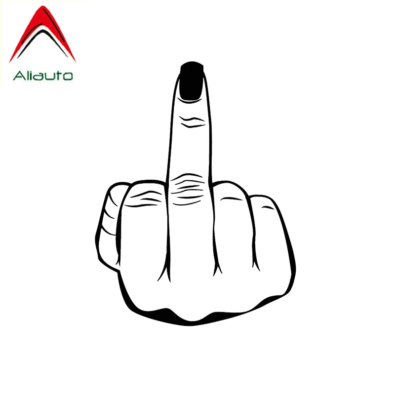 Автомобильная наклейка Aliauto средний палец девочка автомобильные аксессуары