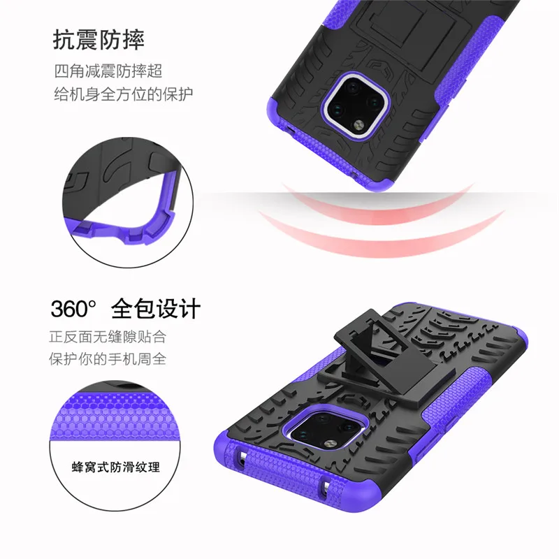 Для Xiaomi Redmi Note 8 8T чехол для телефона Slicone Kickstand противоударный Pro Броня задняя