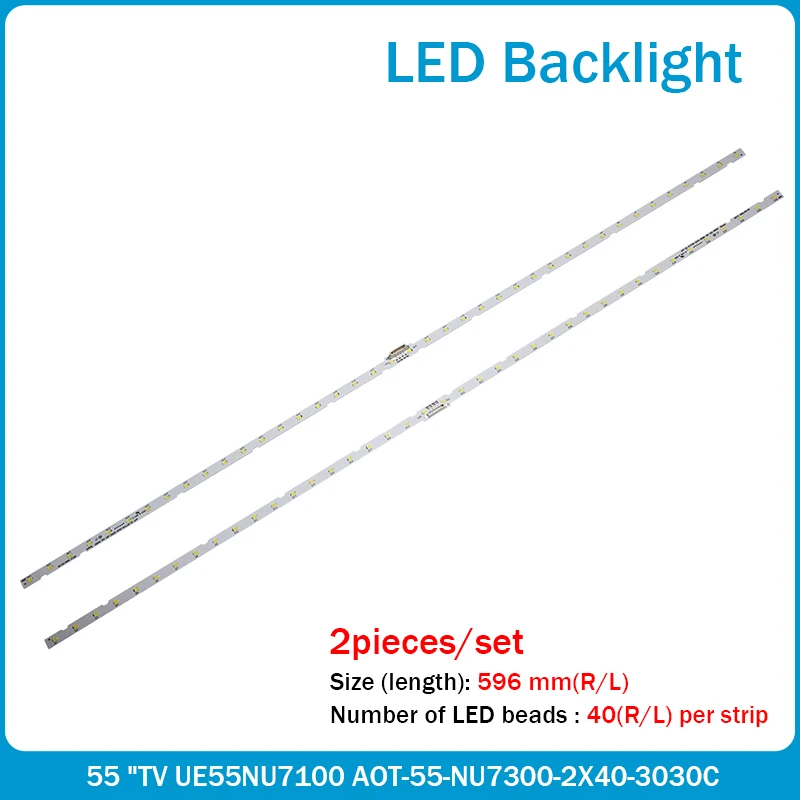 20pcsLED backlight strip 40 LED for Sam sung 55 &quotTV UN55NU7300F UE55NU7105 AOT_55_NU7300_NU7100 55NU710C BN96-45913A BN61-15485A |