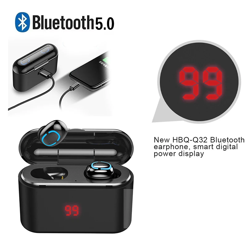 Новый Bluetooth 5 0 наушники вкладыши TWS с Беспроводной Спорт Handsfree 3D стерео игровая
