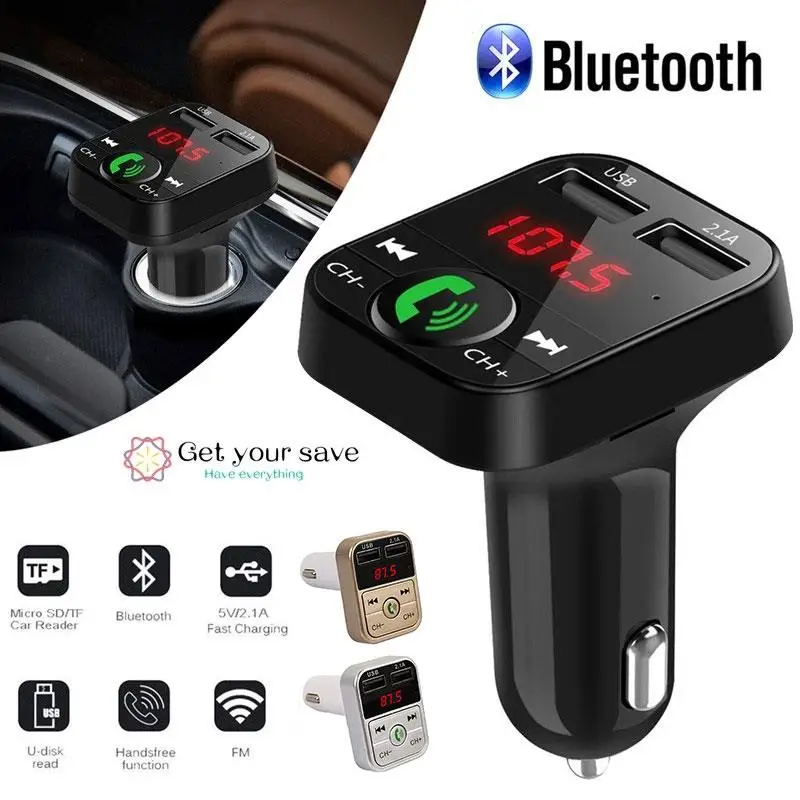 Автомобильный Bluetooth аудиоприемник Vehemo с функцией быстрой зарядки|MP3-плеер для